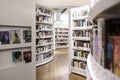 Modern bookshelf layout in Library at Orchard