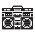 Modern boombox icon, simple style