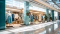 Modern boutique store showcasing fashionable clothing collection generated by AI