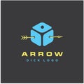 Modern Box / Dice with arrow Logo design