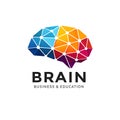 Modern Brain Icon Representing Business Education Knowledge And Innovative Learning Royalty Free Stock Photo