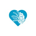 Modern brain tree logo design. Royalty Free Stock Photo