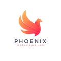 Modern brave phoenix logo icon