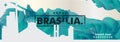 Brazil Brasilia skyline city gradient vector banner