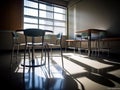 Modern break room with natural lighting