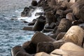 breakwater stones at the ocean Royalty Free Stock Photo