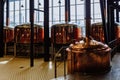 Modern brewery. Crafr beer production line Royalty Free Stock Photo