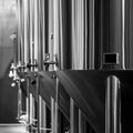 Modern brewery equipment Royalty Free Stock Photo