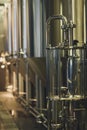 Modern brewery equipment Royalty Free Stock Photo