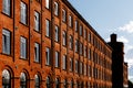 Modern brick and glass facade of the office building. Royalty Free Stock Photo