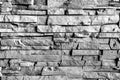 Modern brick wall . Black and white Royalty Free Stock Photo