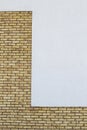 Modern brick wall with white painted plaster background Royalty Free Stock Photo