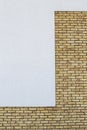 Modern brick wall with white painted plaster background Royalty Free Stock Photo