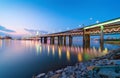 Modern bridge night view Royalty Free Stock Photo