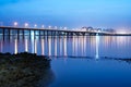 Modern bridge night view Royalty Free Stock Photo