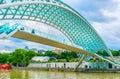 The modern bridge in old town Royalty Free Stock Photo