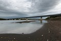 Modern bridge over Kamchatka River, Russian Far East, Kamchatka Peninsula