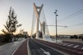 Modern bridge,puente siglo XXI by Dovela Ingenieros in Castellon,Spain. Royalty Free Stock Photo