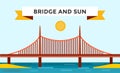 Modern bridge vector illustration