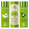 Modern bright green ecology banners