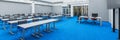 New library meeting room, panorama Royalty Free Stock Photo