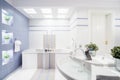 Modern bright toilet interior Royalty Free Stock Photo