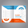 Modern brochure, abstract flyer with simple dotted design. Layout template with snail element. Aspect Ratio for A4 size. Poster of