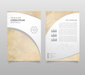 Modern Brochure layout, flyer and cover design template with polygonal paper plane graphics. Modern triangle presentation template