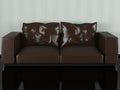 Modern brown sofa