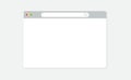 Modern browser window design isolated on dark grey background. Web window screen.