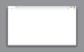 Modern browser window design isolated on gray background. Web simple browser window white. Browser window concept for