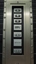 Modern Brushed Metal Elevator Panel with Numbered Buttons and Indicators image Royalty Free Stock Photo