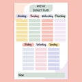 Modern budget plan template. Monthly, weekly, daily planner template.