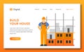 Modern Build your house landing page design