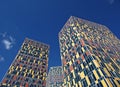 Modern building against the sky in winter Royalty Free Stock Photo