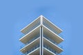 Modern building with a beautiful facade. Balconies with a view. Facade of a new building, skyscraper, residential real estate Royalty Free Stock Photo