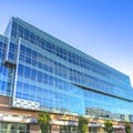 Modern building with blue glass in Provo Utah Royalty Free Stock Photo