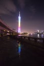 Canton tower with lights in the night