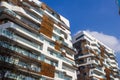 Modern building in cement and wood