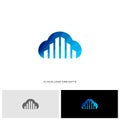 Modern Building Cloud Logo Design Concept Vector. Cloud City Logo Template Vector Royalty Free Stock Photo