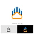 Modern Building Cloud Logo Design Concept Vector. Cloud City Logo Template Vector Royalty Free Stock Photo