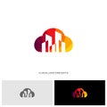 Modern Building Cloud Logo Design Concept Vector. Cloud City Logo Template Vector Royalty Free Stock Photo