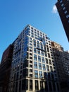 Modern building on cold winter day