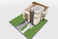 Modern building 3D Royalty Free Stock Photo