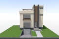 Modern building 3D Royalty Free Stock Photo