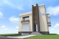 Modern building 3D Royalty Free Stock Photo