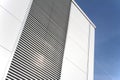 Modern building detail with metal grill Royalty Free Stock Photo