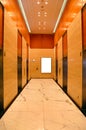 Modern building elevator lobby