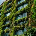 Verdant Balcony Facades Royalty Free Stock Photo