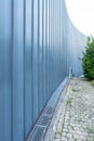 Modern building facade with zinc metallic cladding